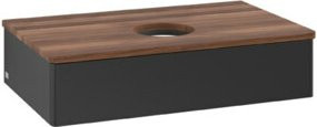 V&B Waschtischunterschrank Antao ohne Frontstruktur in Weiß und Blau, B/T/H: 80 x 50 x 19 cm - Bild 1