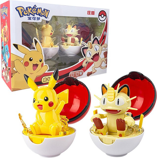 zhuangchen Pokémon Anime-Figur Pikachu Eevee Squirtle Charmander Bulbasaur, Modellspielzeug - Bild 1