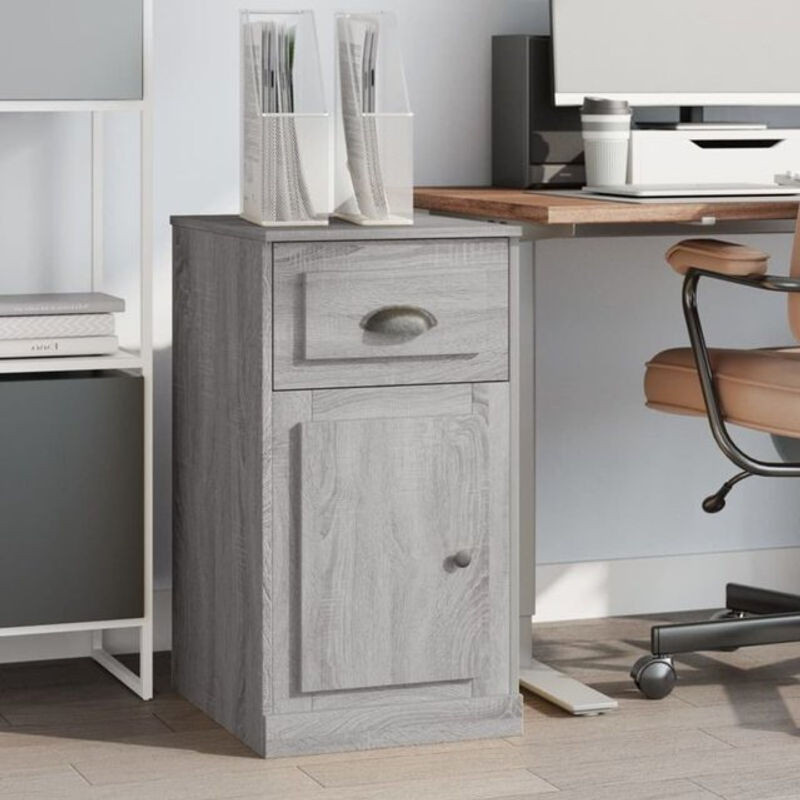 Beistellschrank mit Schublade von Vidaxl in Grau, B/T/H: 40 x 50 x 75 cm - Bild 1