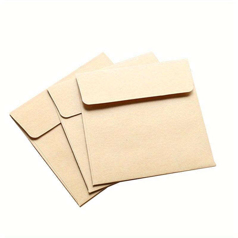 100 Stück Vintage Mini Umschläge aus Kraftpapier in Schwarz für Einladungen und literarische Zwecke - Bild 3