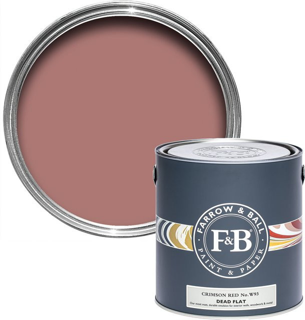 Farrow & Ball Dead Flat Wandfarbe Archiv Colour Crimson Red W93, 2,5 l - Bild 1