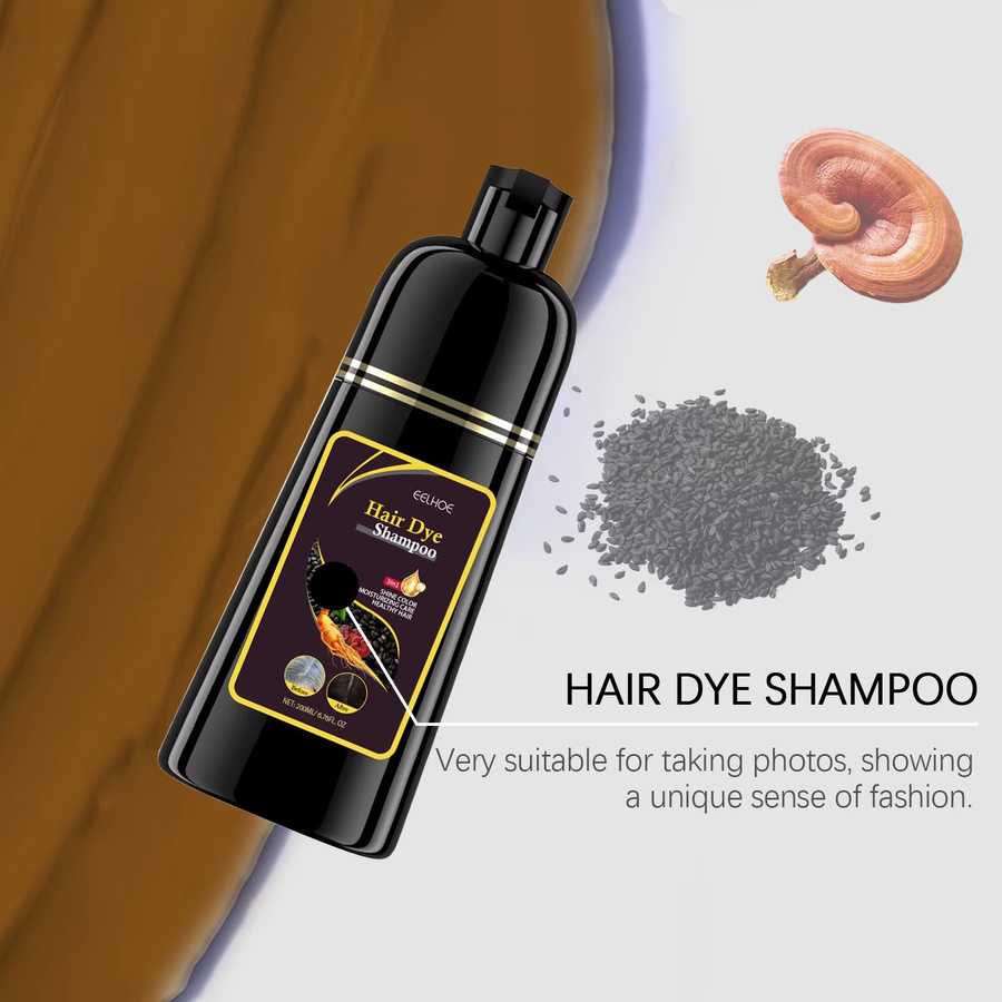 eelhoe 3-in-1 Haarfärbeshampoo Schwarz, Ginseng, Unisex - Bild 5