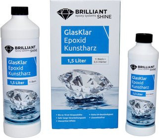 BRILLIANTShine Design-Epoxy-Gießharz aus Kunststoff, transparent, 1500 ml - Bild 1