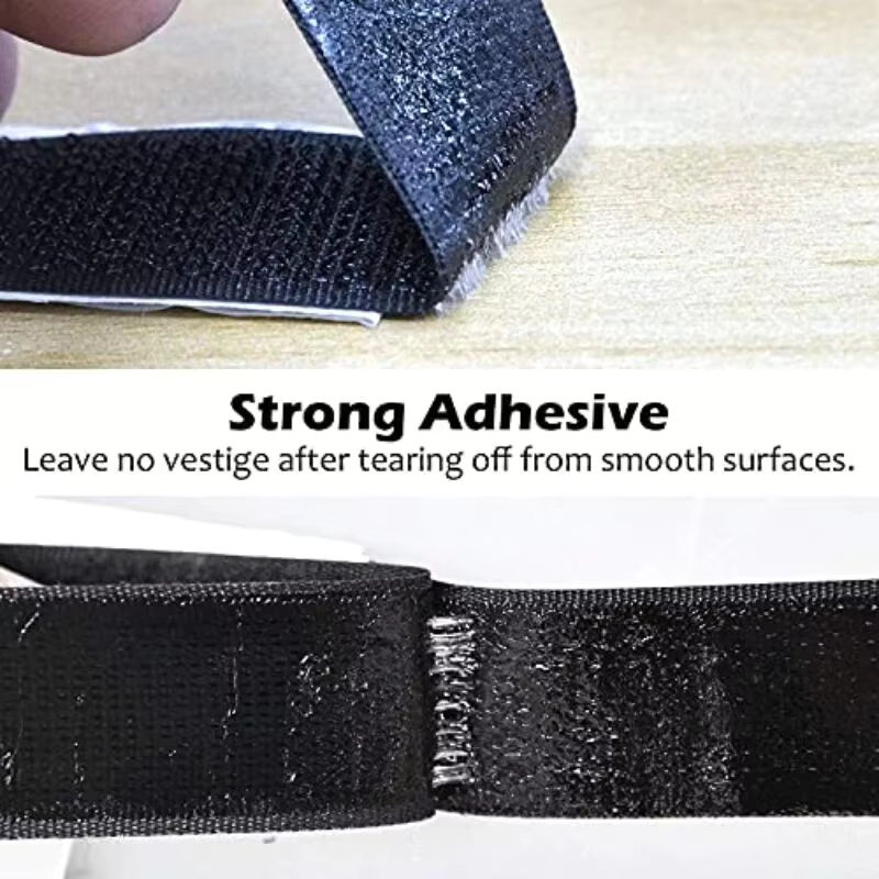 Selbstklebendes Klettband aus Nylon in Schwarz, 10 m Länge, Breite: 50 mm - Bild 4