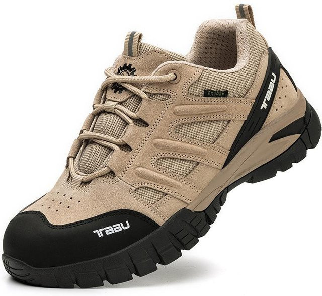 Avant-garde Sicherheitsschuhe für Herren aus Leder in Beige, Größe 41, mit Anti-Smashing- und Anti-Piercing-Schutz sowie atmungsaktiver Funktion - Bild 1