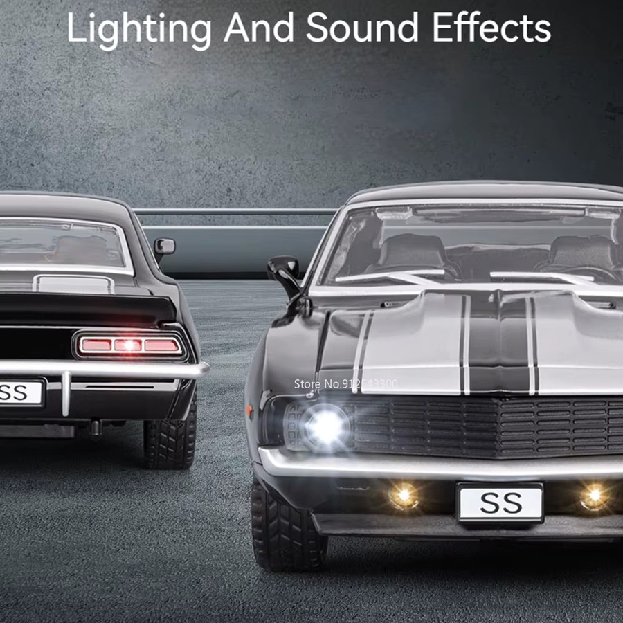 caipo Camaro SS Modell Sportwagen, 1:32, mit Licht und Sound, blau - Bild 3