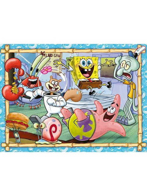 5D-Diamant-Mosaik-Set Potdemiel SpongeBob Motiv Multicolor, Full Round Steine zum Selbermachen, B/H: 25,0 x 20,0 cm - Bild 1