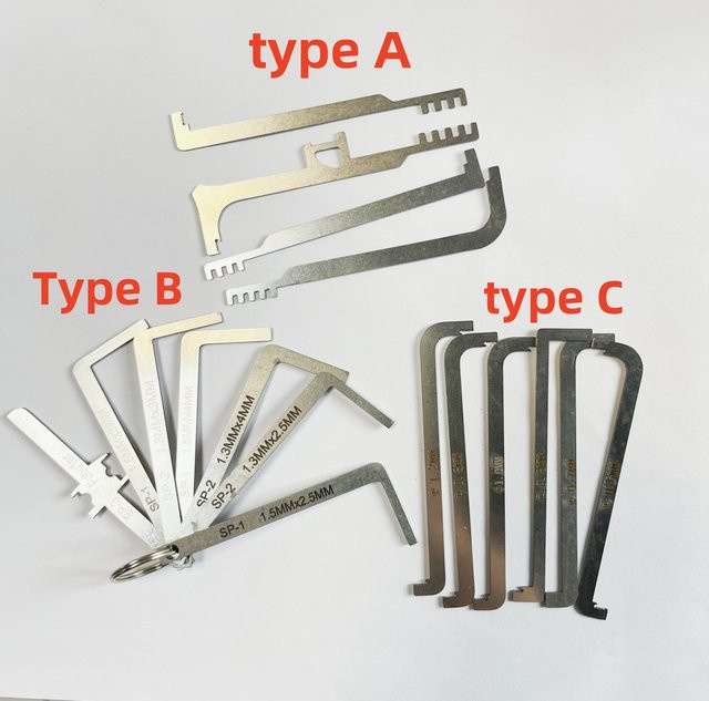 ITSkey 6/7-teiliges Schlüsseldienst-Werkzeug Set mit Doppelkopf-Spannungsschlüssel als Ersatz-Drehwerkzeug-Set - Bild 1