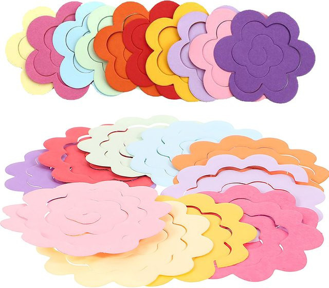 ZYF Quilling-Papierstreifen Set für DIY Kunsthandwerk und Scrapbooking in verschiedenen Farben und Rosenform - Bild 1