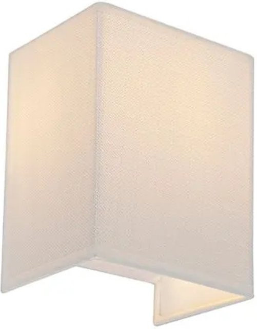 QAZQA Moderne Wandleuchte Vete in Weiß mit Stoffschirm aus Jute und E27 Fassung - Bild 1