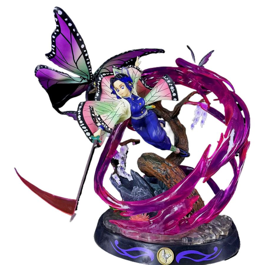 Bandai Dämonentöter Kocho Shinobu, Anime Figur Statue, 33 cm, Lila Rosa - Bild 4