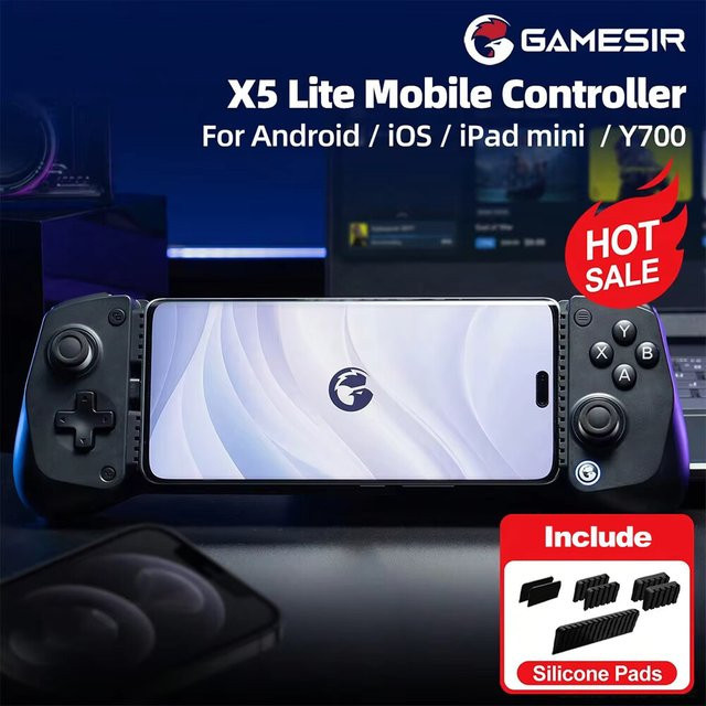 GameSir X5 Lite Mobiler Gaming Controller für iPhone 16 15 Serie, iOS und Android Tablets in Schwarz und Pink - Bild 1