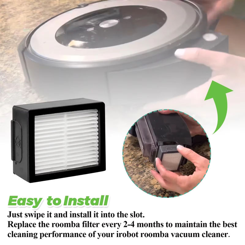 Hocheffizienter Ersatzfilter für iRobot Roomba Roboterstaubsauger der e-, i- und evo-Serie (E5, E6, E7, i1, i3, i4, i5, i6, i7, i8) in Weiß - Bild 6