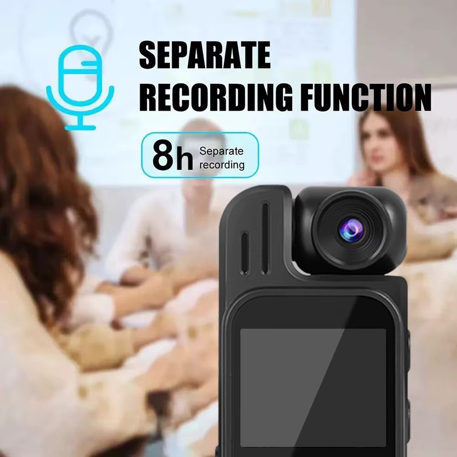 Occkic Mini Action Kamera 1080P HD BodyCam mit 1,3 Zoll Display, IR Nachtsicht und Unterstützung für bis zu 128GB Speicher, Schwarz - Bild 6