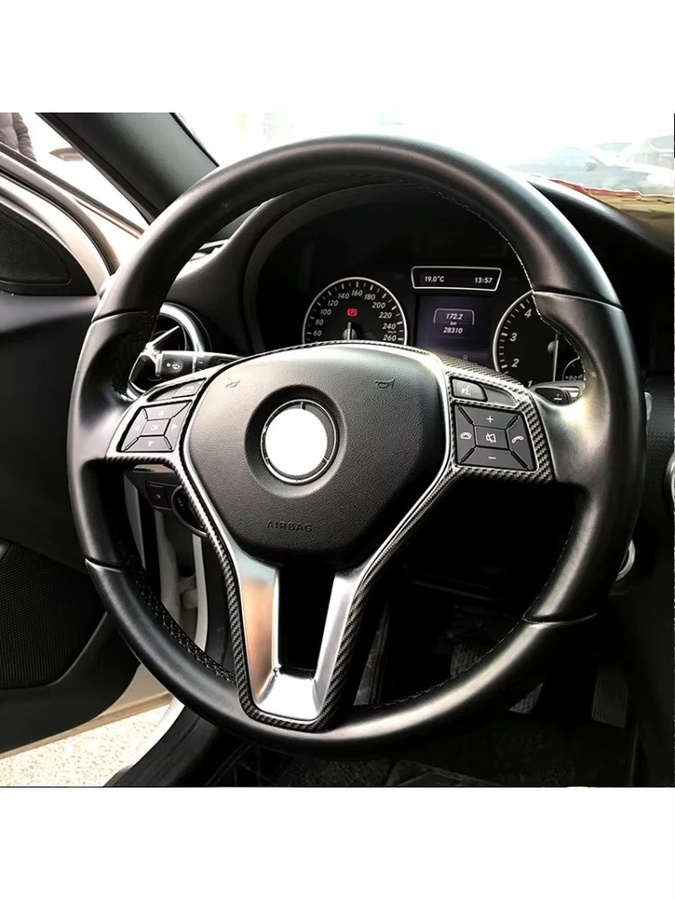 Lenkrad Rahmen Trim Abdeckung für Mercedes Benz A B C E CLA CLS GLA GLK Klasse von Suetlcoity - Bild 6