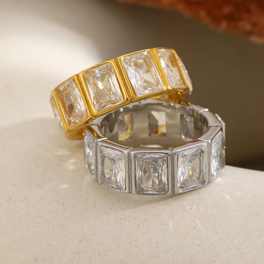 MamacitaSlay Ring Edelstahl, Gold, Zirkonia, Damen - Bild 2