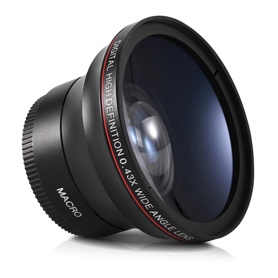 Lightdow Superweitwinkelobjektiv 0,43x für Canon Nikon Sony Kameras, Schwarz, Filtergröße 52 mm - Bild 2