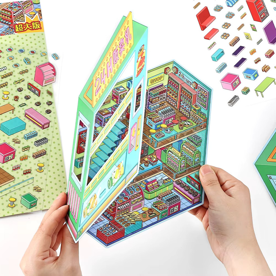 Kawaii 3D DIY Landschaft Aufkleber Set für Taschen und Kabinen in Multicolour - Bild 3