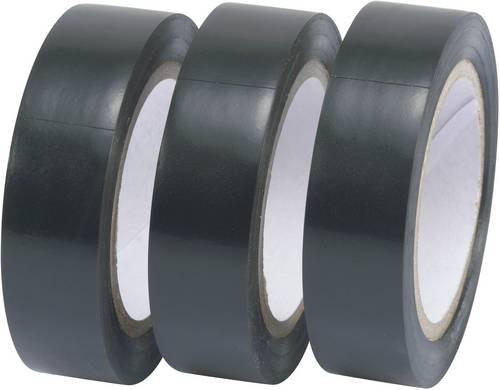TRU Components Isolierband-Set Schwarz, 3 Stück, Breite: 15 mm, Länge: 10 m - Bild 1
