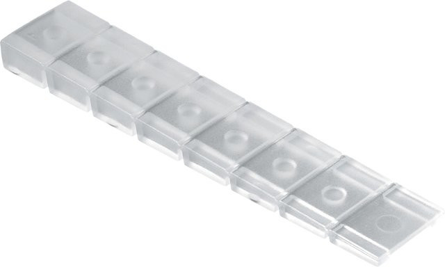 Hettich Unterlegkeil zum Abknipsen aus Kunststoff in Transparent, 4 Stück, B: 20 mm, L: 100 mm - Bild 1