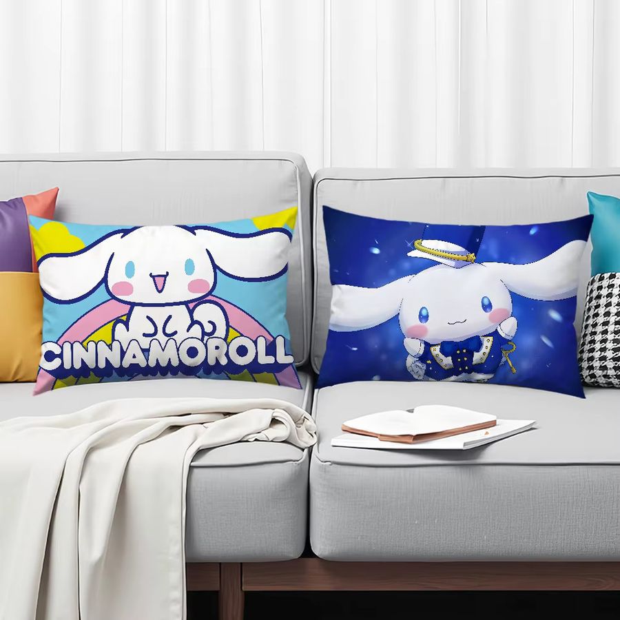 Sanrio Cinnamoroll Kissenbezug Rechteck in Blau mit Erdbeer-Motiv - Bild 2