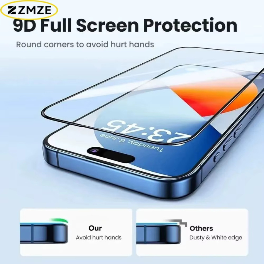 SnakeGlass HD Glas-Displayschutzfolie für iPhone 17 Pro Air 16 15 14 13 12 11 Pro Max XS XR transparent - Bild 2