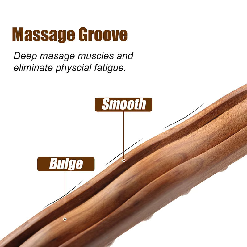 JWWMMJ Gua Sha Holz Stick Massagegerät, Unisex - Bild 3