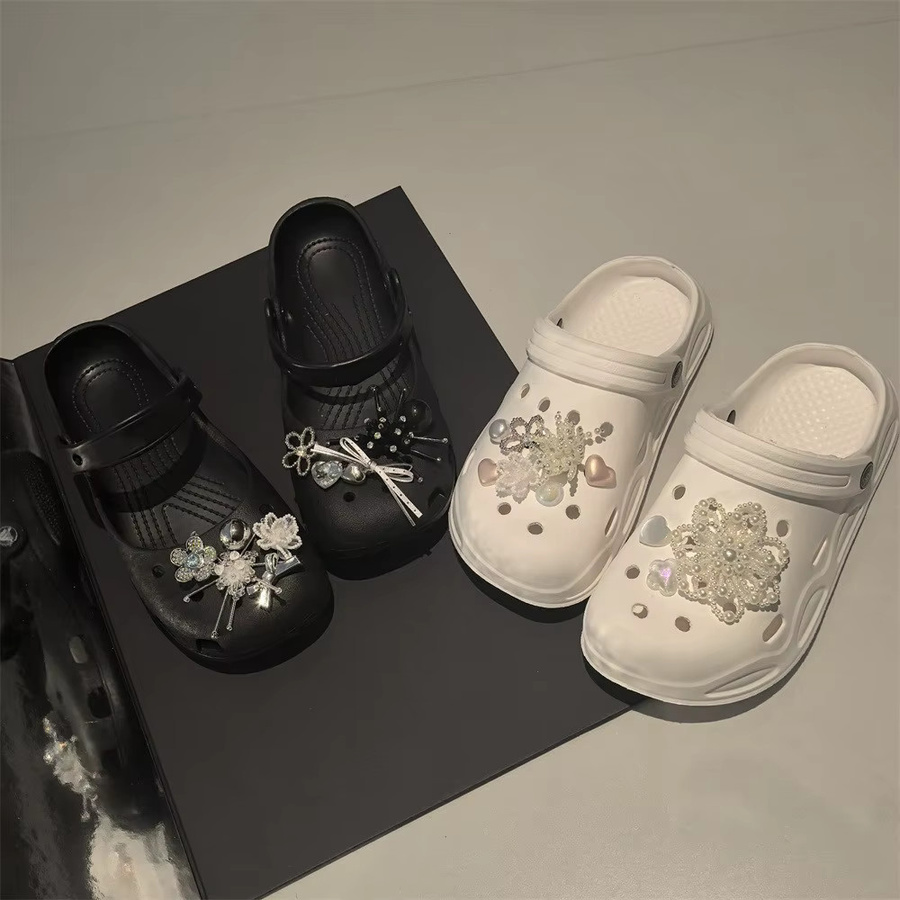 SMATLELF Schuh-Charms, Perlenblumen, Perlen, Weiß - Bild 2