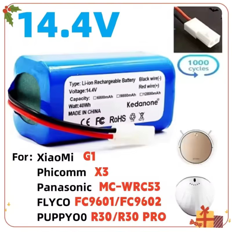 Conga Lithium-Ionen-Akku 14,4V 3500 mAh in Blau für Robovac Excellence 950 990 1090 1092 1190 1990 11S 15C 30C Max NETBOT S14 S15 - Bild 3