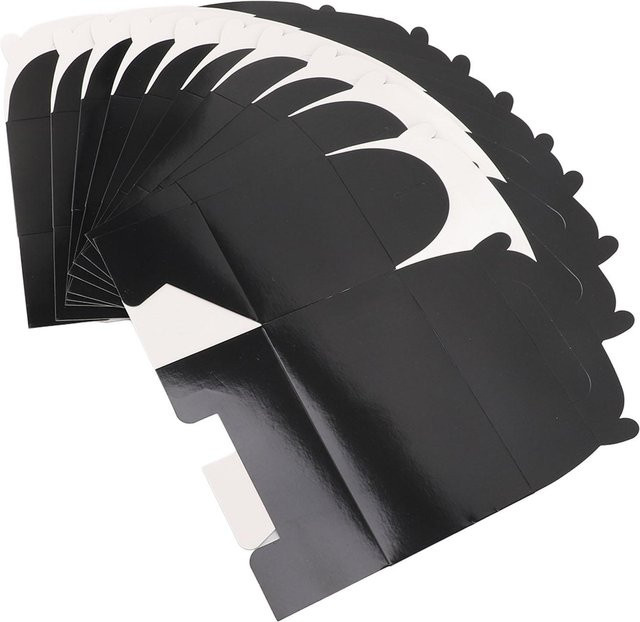 10er Set Igeteck Giebel Boxen aus Papier in Schwarz mit Griff für Party und Bäckerei - Bild 1
