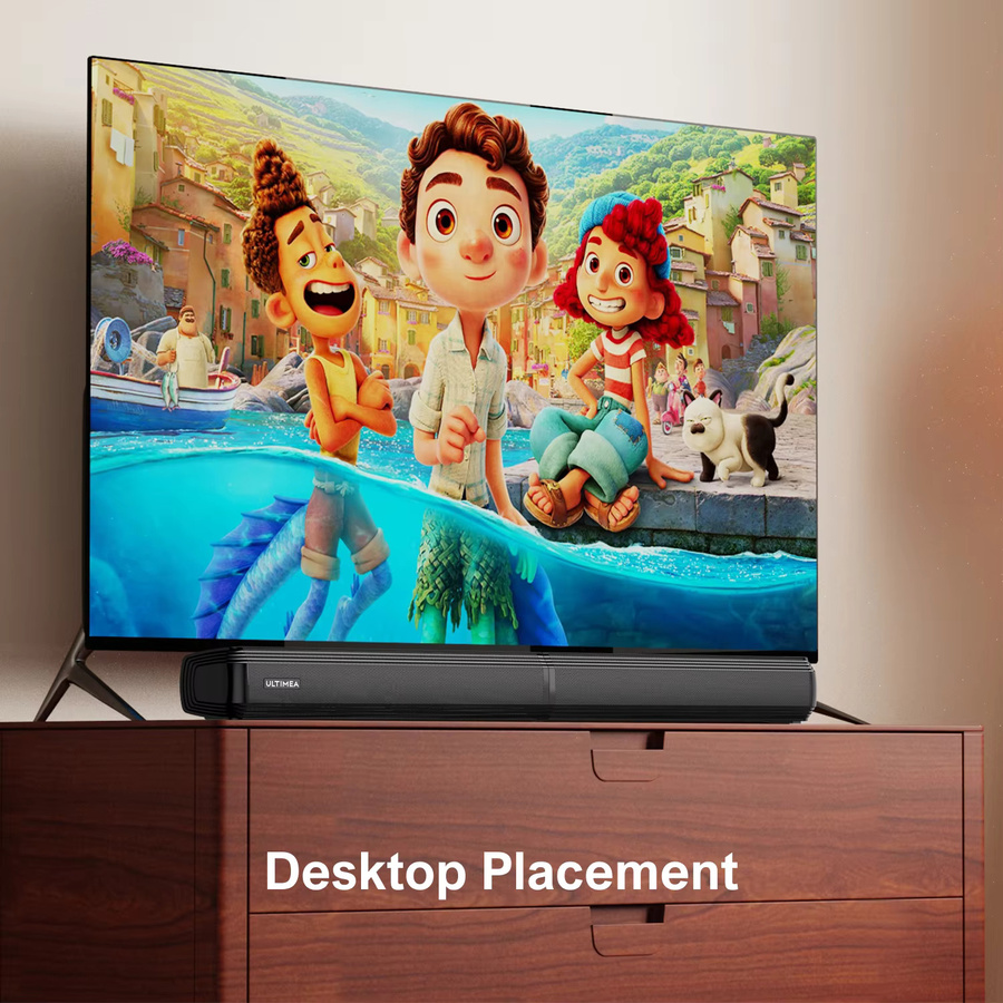 ULTIMEA 2,2-Kanal Soundbar für Smart TV mit Bluetooth 5.3 und App-Steuerung, abnehmbares 2-in-1 Design, Schwarz - Bild 3