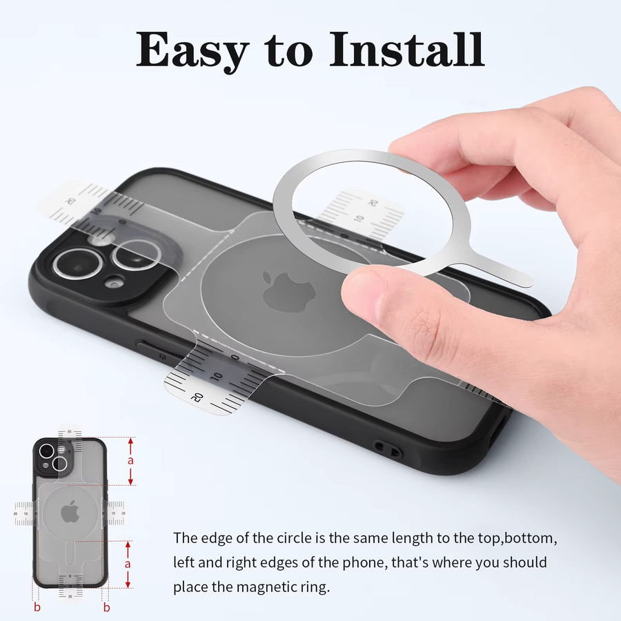 Universelle Metallplatten-Ring-Aufkleber für magnetische Auto-Handyhalterungen und MagSafe Wireless Charger, 1-4 Stück - Bild 3