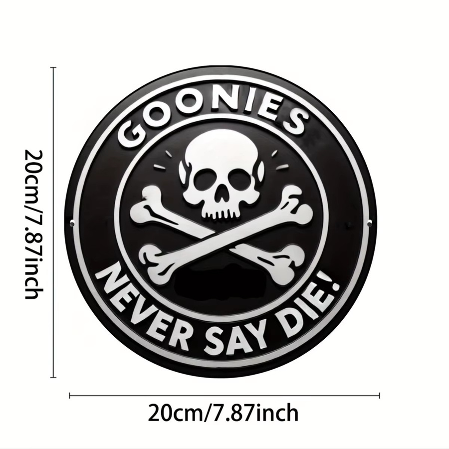 Potdemiel Goonies Never Say Die Aluminiumschild Vintage Wandkunst B/H: 20 x 20 cm - Bild 3