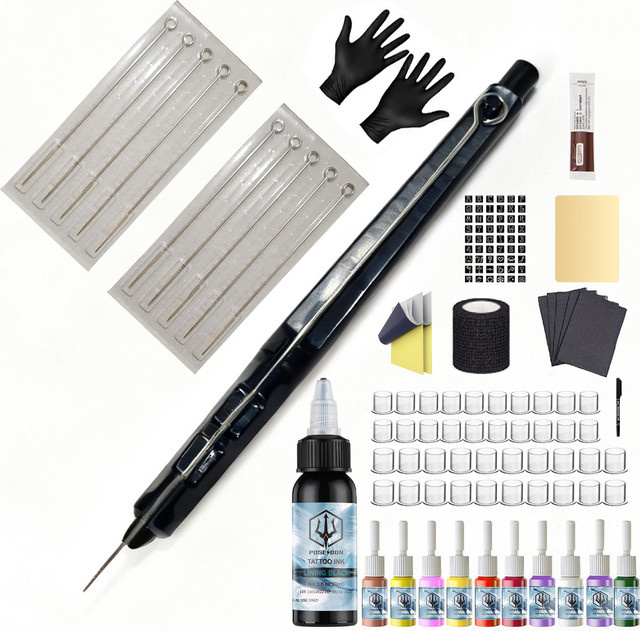POSEIDON Hand Poke Tattoo Kit, Unisex - Bild 1