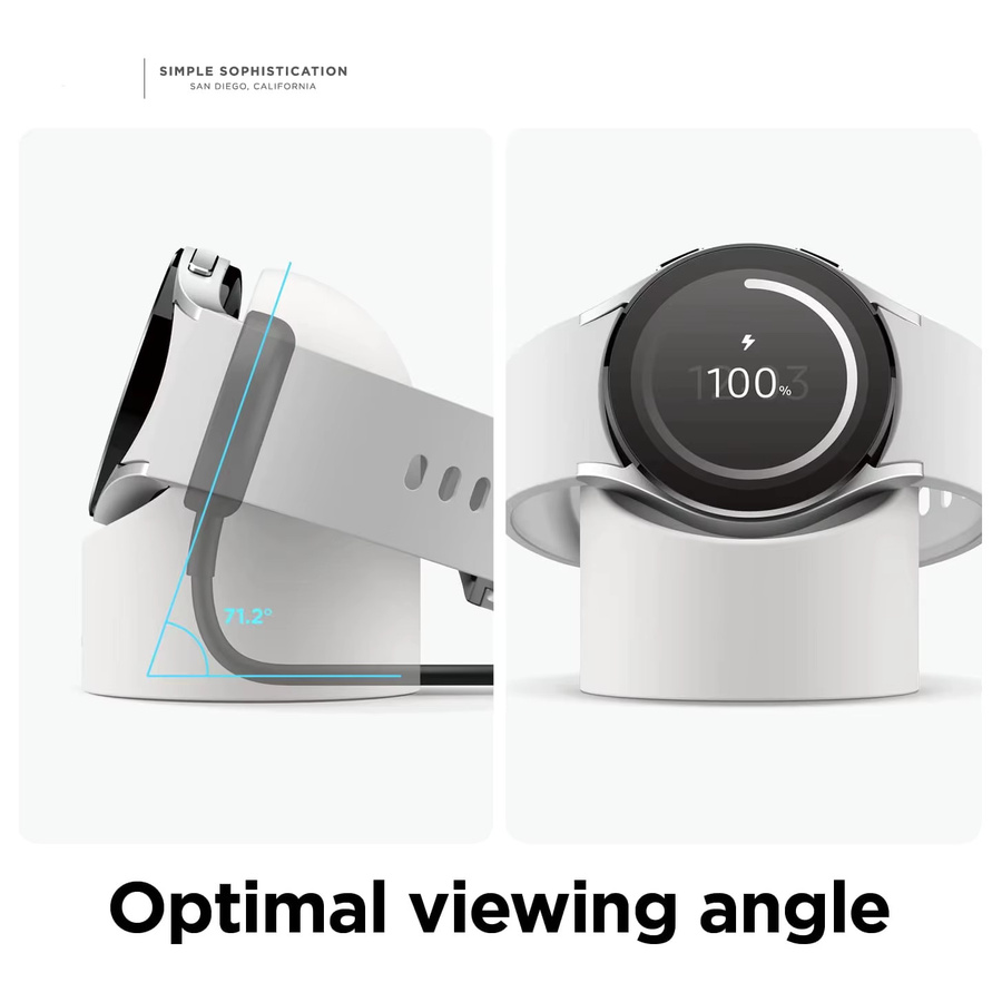 Silikon-Ladesitz für Samsung Galaxy Watch 5 in Grau oder Weiß - Bild 1