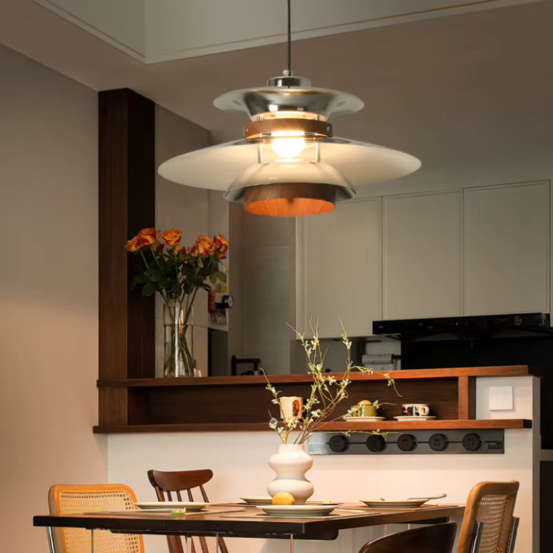 TAONUANSHU Bauhaus Schwenkarmlampe als verstellbare Pendelleuchte aus Metall für das Esszimmer in warmweißem Licht - Bild 2