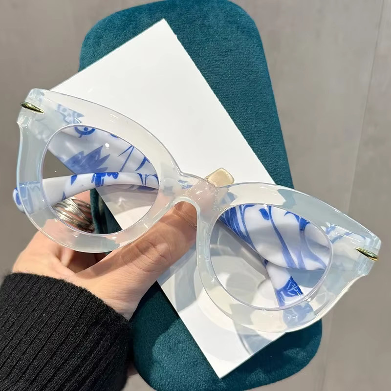 NAPAGE Lesebrille, Rund, Vollrand, Kunststoff, Transparent, Blaulichtfilter - Bild 3
