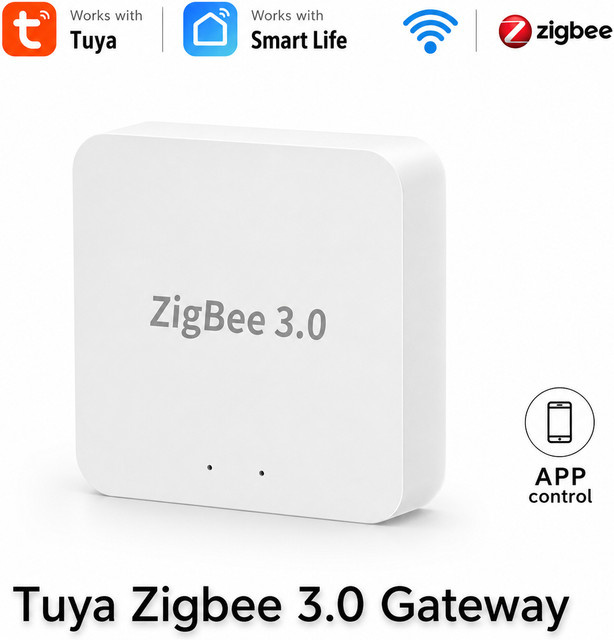 Tuya Zigbee 3.0 Gateway Hub Smart Home Wireless Bridge in Weiß, kompatibel mit Alexa und Google Home via Smart Life App - Bild 1