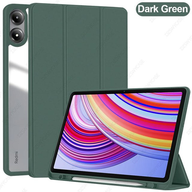 Schutzhülle für Redmi Pad Pro 12,1 Zoll und Poco Pad mit Stifthalter und Auto Sleep/Wake Funktion in Grün - Bild 1