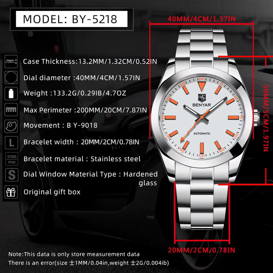 PAGANI DESIGN Armbanduhr, Automatik, Edelstahl, Herren, weiß, schwarz - Bild 6