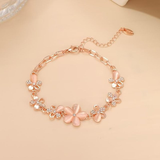 LChome Armband, Roségold, Messing, Kristall, Damen, beige - Bild 1
