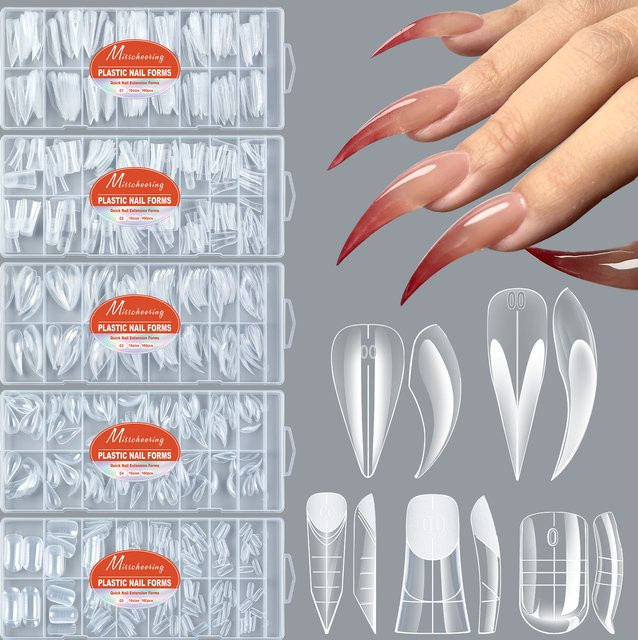 Misscheering Dual-Nagelformen, 160 Stück, Klauenförmig, Gel-Formen - Bild 1