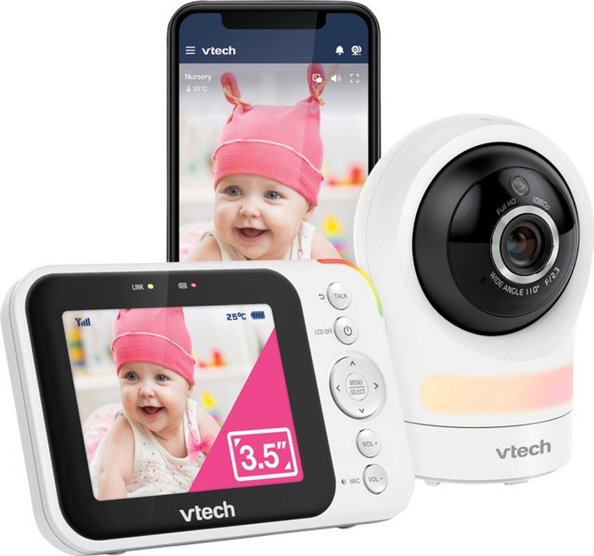 Vtech Babyphone mit Kamera RM4761 Audio-Video Überwachung in Weiß mit App-Steuerung und 300 m Reichweite - Bild 3