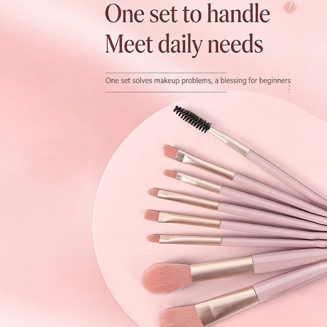 Gege Bear Make-up-Pinsel-Set, 8-teilig, für Gesicht, Unisex - Bild 1