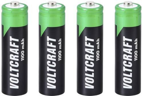 Voltcraft HR06 Mignon AA Akku NiMH 1100 mAh 1.2V 4er Pack Multicolor - Bild 1