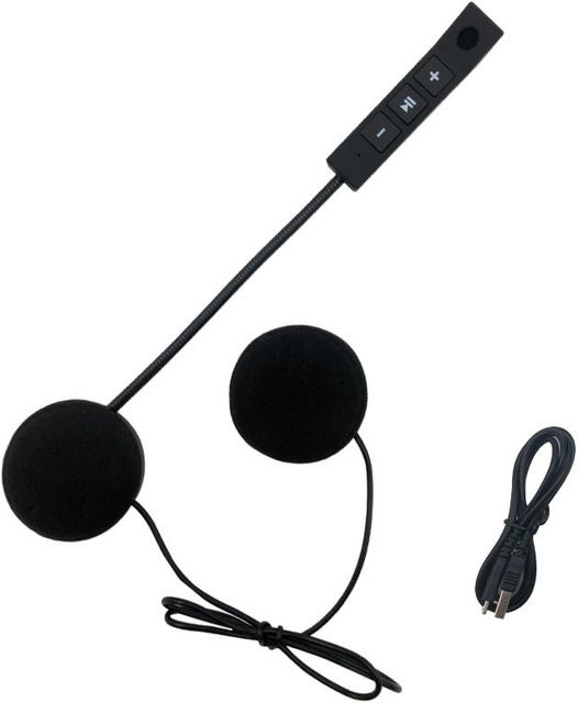 Bluetooth-Motorradhelm-Headset BT5.0 Kabelloses Reitkopfhörer-Set mit entstörungsfreier Freisprecheinrichtung in Schwarz - Bild 1