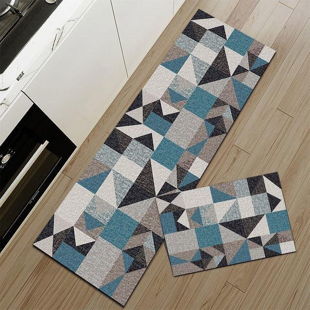 Waschbare Anti-Slip Fußmatte von Yiran Furniture mit geometrischem Design in Multicolour, B/T: 60 x 40 cm - Bild 1