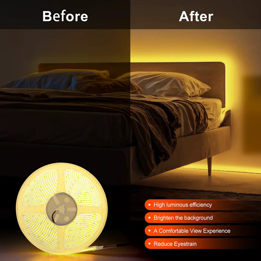 KISUFU COB-LED-Streifen mit 240 LEDs, superhelle lineare Beleuchtung, 220 V, RGB (Blau und Rot) - Bild 2