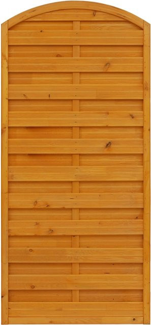 Sichtschutzzaun Element München von Andrewex aus Kiefernholz in Braun, 3-fach lasiert und blickdicht, B: 90 cm, H: 180 cm - Bild 1
