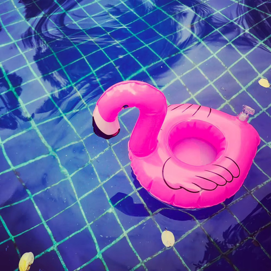 JOCESTYLE Flamingo aufblasbarer Getränkehalter, Pink, PVC - Bild 2
